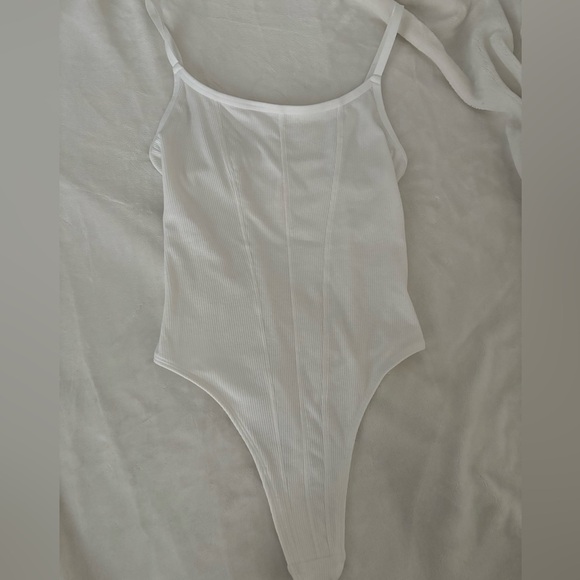 Amazon Tops - white tank top thong bodysuit size xs !